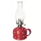 Lampa petrolejová keramika/sklo/kov TEČKA