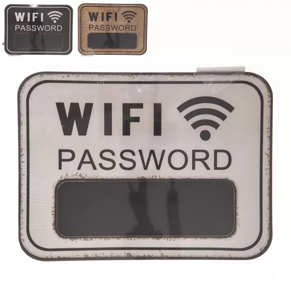 Tabule plech křídová heslo wifi 39x29 cm 3ASS