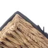 Košík vodní hyacint+textil 31x21x14,5 cm černá