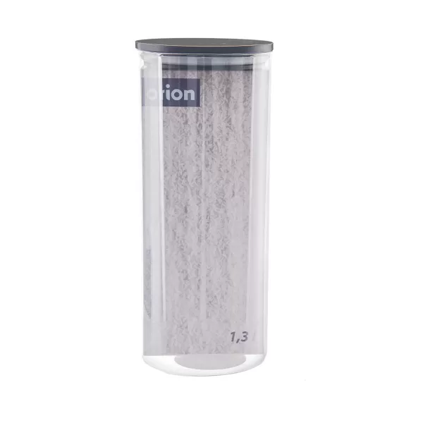Dóza borosil. sklo/bambus 1,3 l kulatá