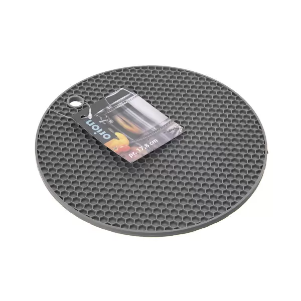 Podložka pod hrnec silikon pr. 17,8 cm šedá