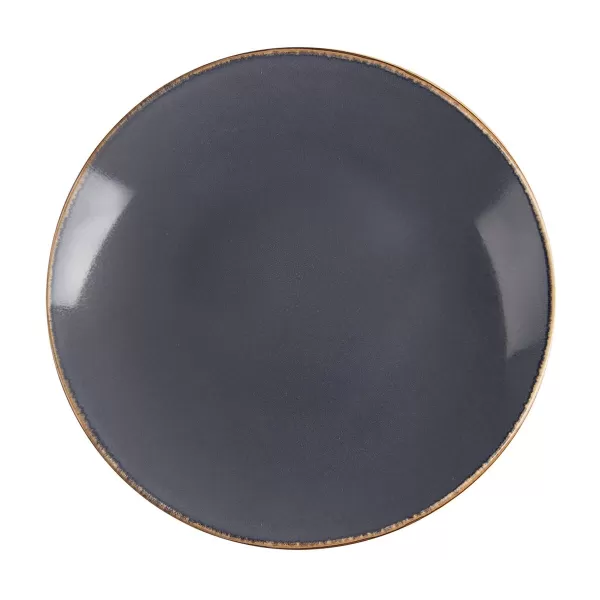 Talíř ker. mělký GLAZE pr. 27 cm šedá
