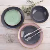 Talíř ker. mělký GLAZE pr. 27 cm šedá