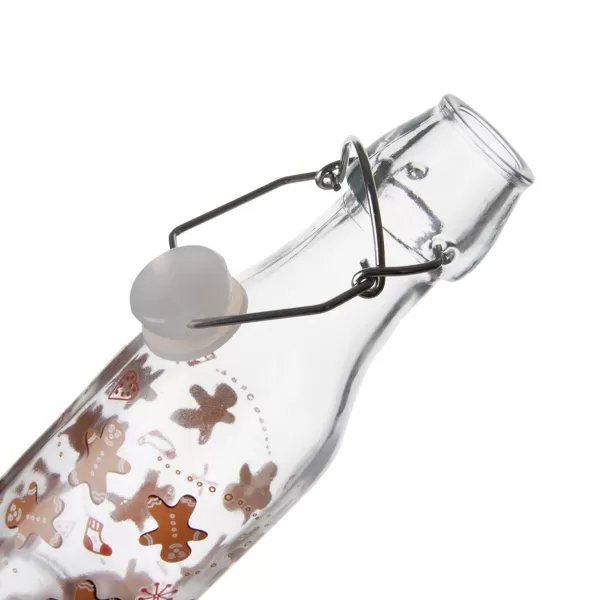 Láhev sklo/kov klip uzávěr PERNÍČEK 0,52 l