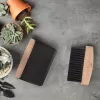 Smetáček+lopatka dřevo/kov mini s magnetem BLACK