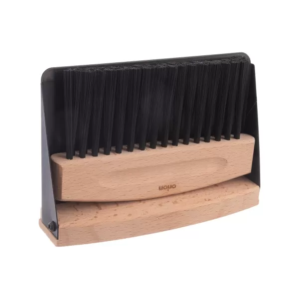 Smetáček+lopatka dřevo/kov mini s magnetem BLACK