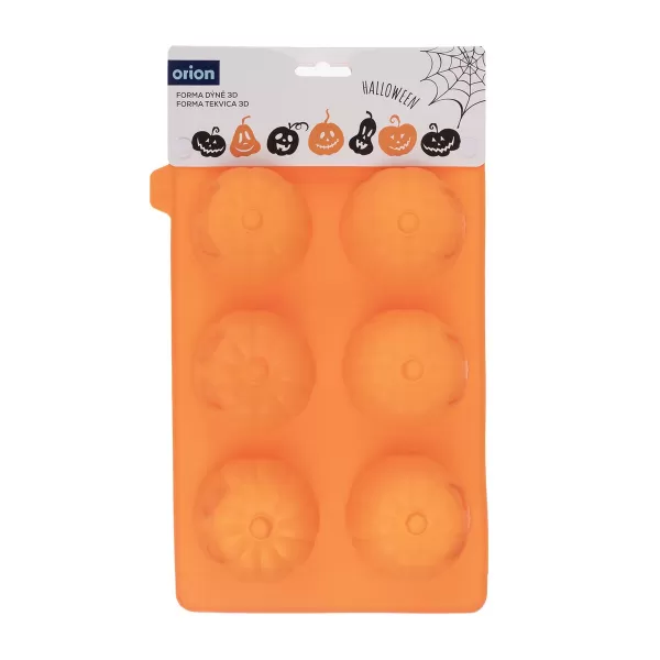 Forma silikon Halloween dýně 3D mix 6 oranžová