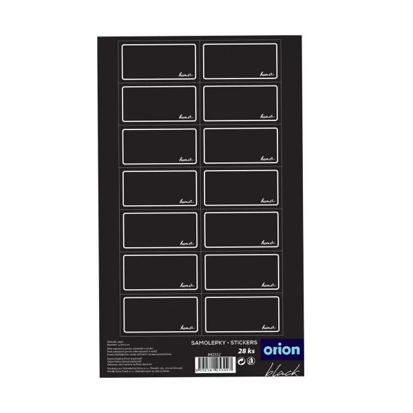 Samolepky na kořenky BLACK obd. prázdné 28