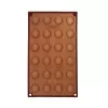 Forma silikon polokoule 24 hnědá