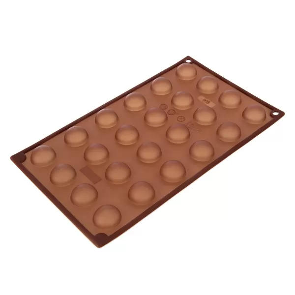 Forma silikon polokoule 24 hnědá