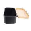 Chlebovka plech/bambus 30x19,5x14,5 cm BLACK