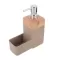 Dávkovač saponátu UH BEIGE Wooden s organizérem 0,38 l hnědá