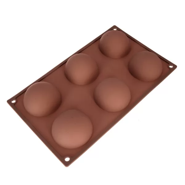 Forma silikon polokoule 6 hnědá