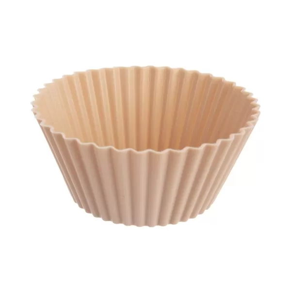 Formička silikon košíček muffiny 6 ks béžová