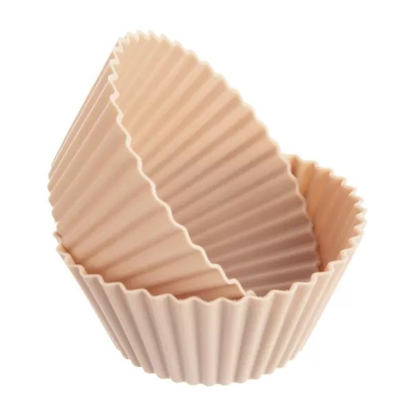 Formička silikon košíček muffiny 6 ks béžová