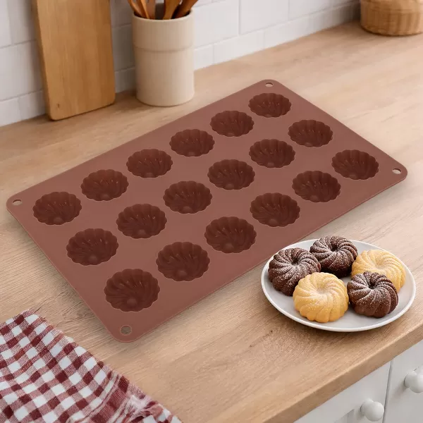 Forma silikon mini věnečky 18 hnědá