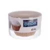 Formička silikon košíček muffiny 6 ks béžová