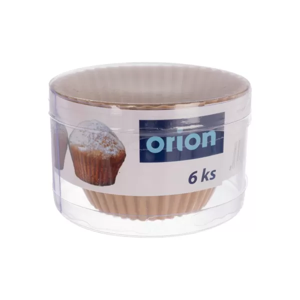Formička silikon košíček muffiny 6 ks béžová