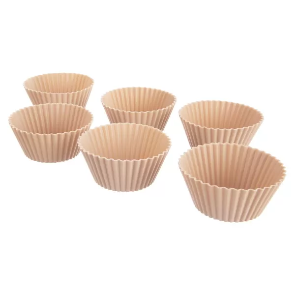 Formička silikon košíček muffiny 6 ks béžová