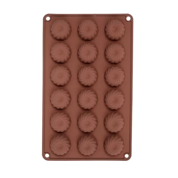 Forma silikon mini věnečky 18 hnědá
