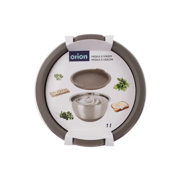 Miska nerez+UH víko BEIGE pr. 15,7 cm