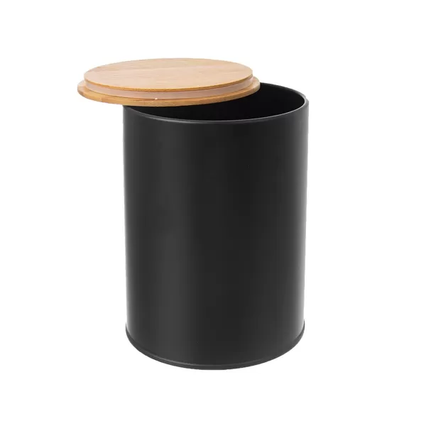 Dóza plech/bambus pr. 11 cm BLACK