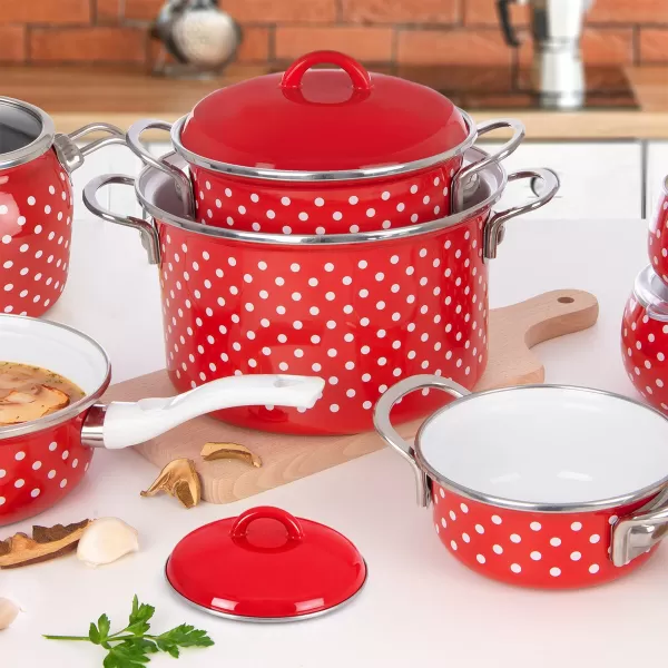 Poklice smalt Lem pr. 17 cm červená
