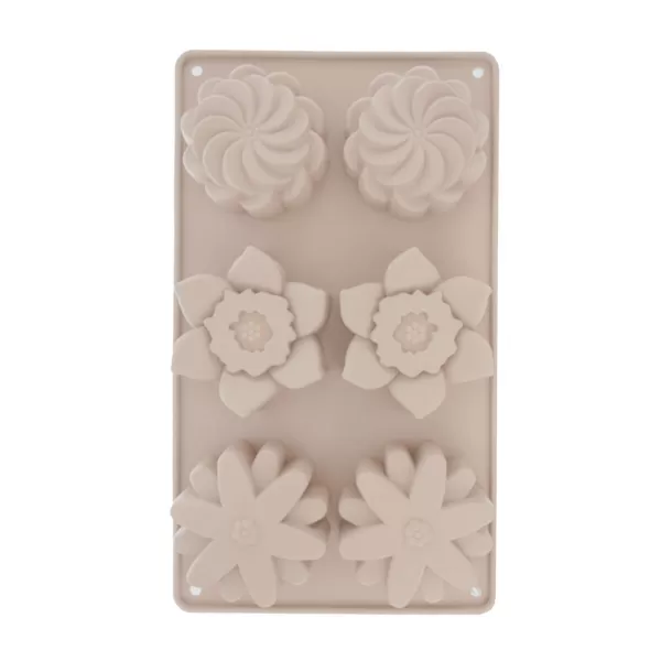 Forma silikon KVĚT 6 béžová