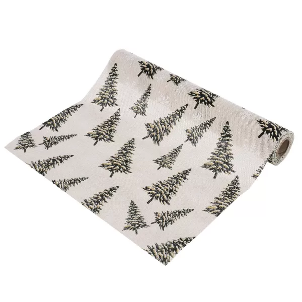 Ubrus-běhoun polyester/bavlna vánoční 250x28 cm