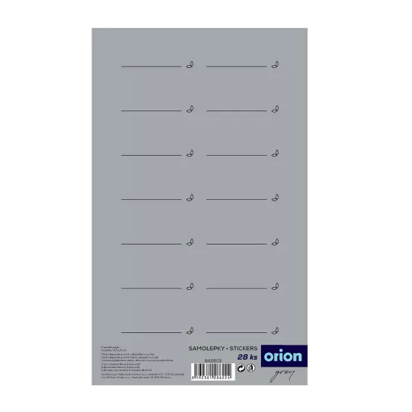 Samolepky na kořenky GREY obd. prázdné 28 šedá, CZ, SK