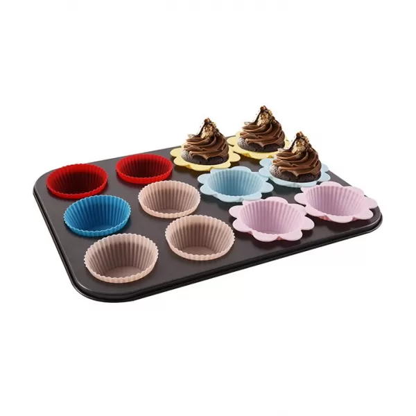 Forma kov muffiny 12+košík cuk. silikon 12 B