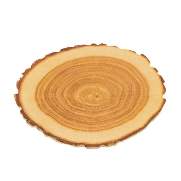 Podtácek papír WOODEN pr. 10 cm 10 ks