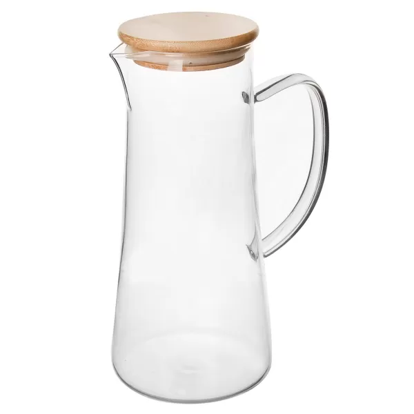 Džbán borosil. sklo+víčko bambus 1,5 l