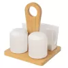 Dochucovací soupr.+ubrousky porc./bambus 3+1 WHITELINE