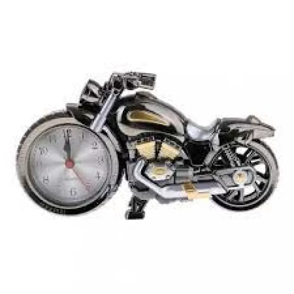 Hodiny stojící kov motocykl 20x17x14 cm