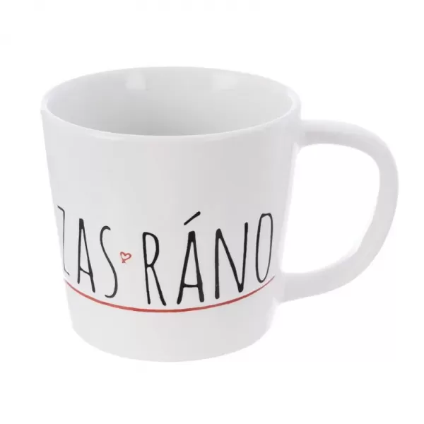 Hrnek ker. ZAS-RÁNO bílý 350 ml
